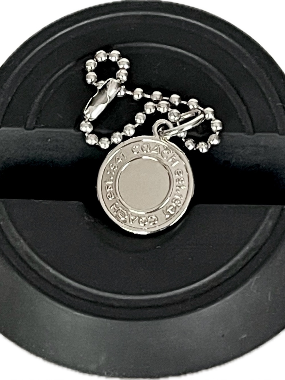 Coach Silver Snap Head Bag Charm w/ Ball Chain